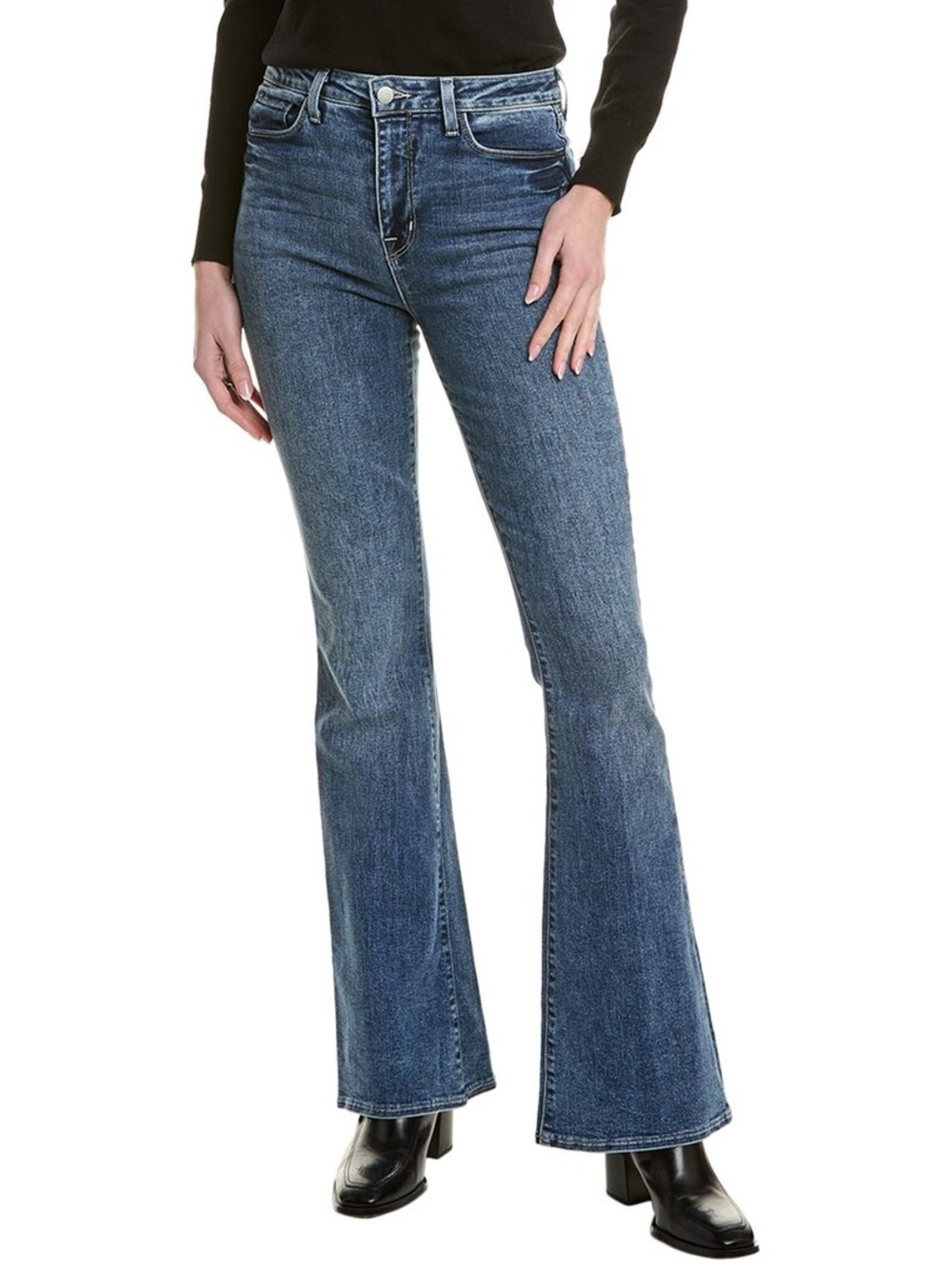 L'AGENCE Marty High Rise Rowan Dark Blue Woman’s Flare Jeans Size 29